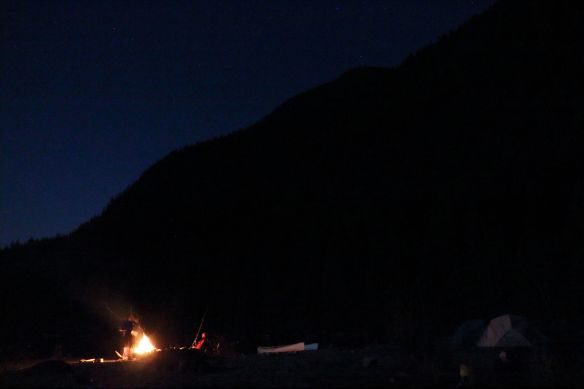 campfire on the beach