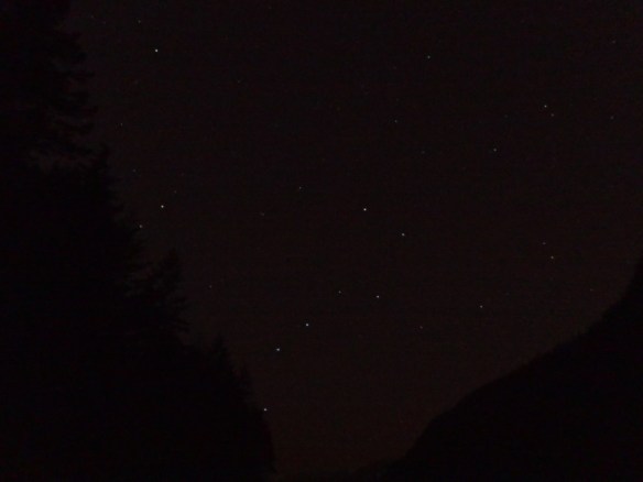 The Big Dipper pointing to Polaris