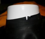 notches in a drysuit neck seal