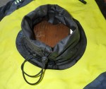 a close-up of a drysuit neck seal