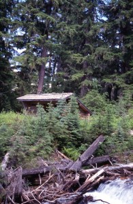 the cabin at Iron Creek, Valhalla Provincial Park