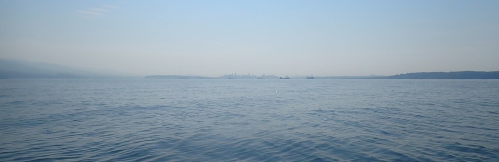 From left to right: North Vancouver, First Narrows, Stanley Park, downtown Vancouver, Kitsilano, Point Grey